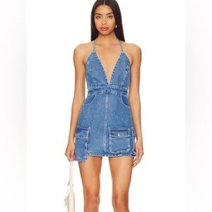 Bardot denim mini dress NWT